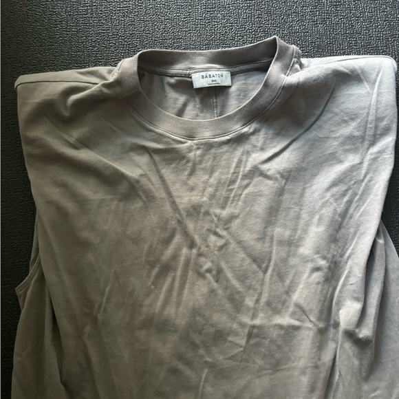 Aritzia Babaton Shoulder Pad Dress Beige 2XS - Picture 3 of 4